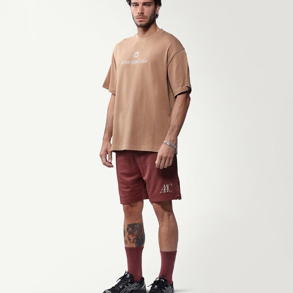 Active After Coffee Men's Mesh Athletic Shorts Hot Cocoa Size M New - Picture 1 of 11